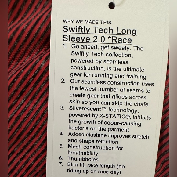 Lululemon Swiftly Tech Long Sleeve 2.0 Race - Picture 7 of 7